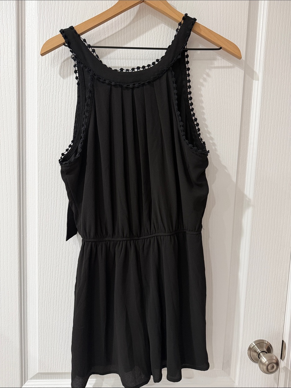 Blue Rain Black Romper